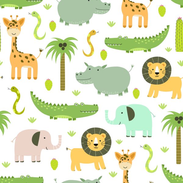 Behang Wilde Dieren Voor Kinderen - Afbeelding 2