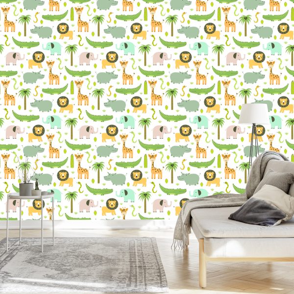 Behang Wilde Dieren Voor Kinderen - Afbeelding 3