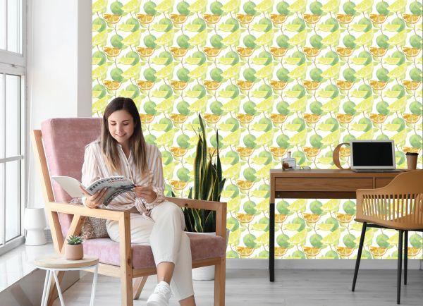 Behang Citroenfruit En Sinaasappel Voor In De Keuken - Afbeelding 7