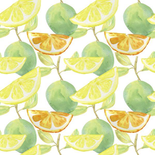 Behang Citroenfruit En Sinaasappel Voor In De Keuken - Afbeelding 2