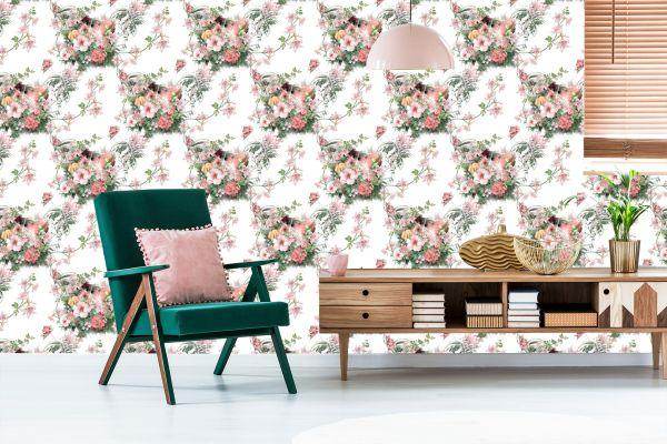 Behang Mooie Bloemboeketten - Afbeelding 6