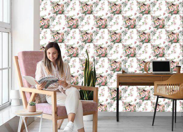 Behang Mooie Bloemboeketten - Afbeelding 7
