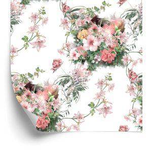Behang Mooie Bloemboeketten