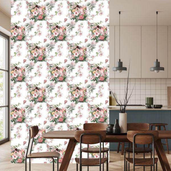Behang Mooie Bloemboeketten - Afbeelding 4