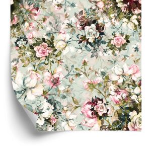 Behang Voor Slaapkamer Rozen Bloemen Bladeren Natuur 3D