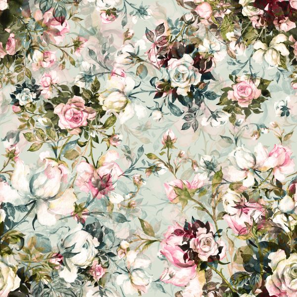 Behang Voor Slaapkamer Rozen Bloemen Bladeren Natuur 3D - Afbeelding 2