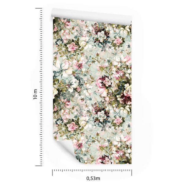 Behang Voor Slaapkamer Rozen Bloemen Bladeren Natuur 3D - Afbeelding 8