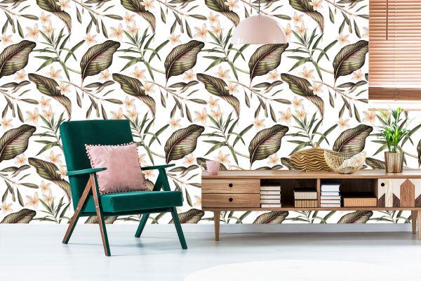 Behang Delicate Bloemen - Afbeelding 6