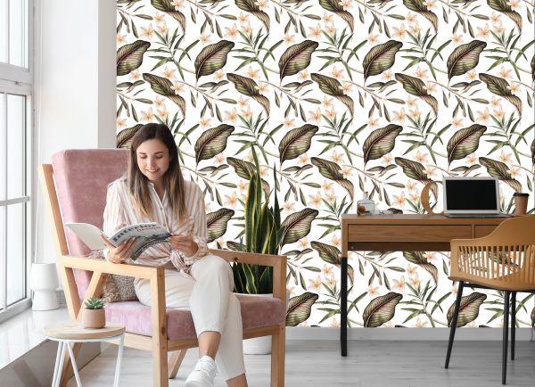 Behang Delicate Bloemen - Afbeelding 7