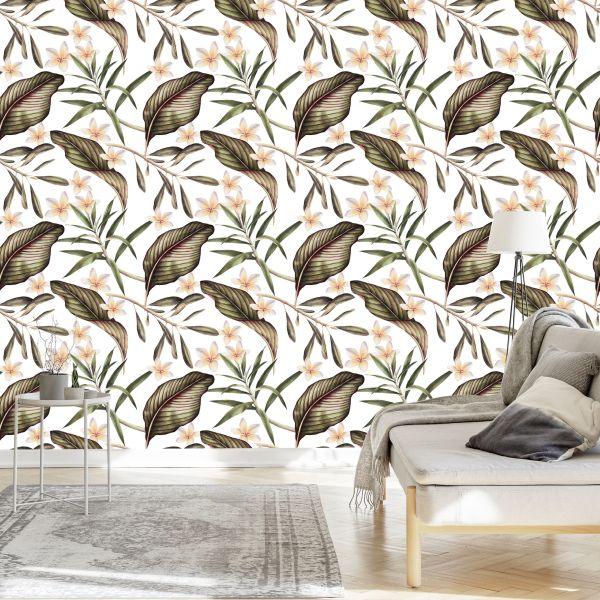 Behang Delicate Bloemen - Afbeelding 3