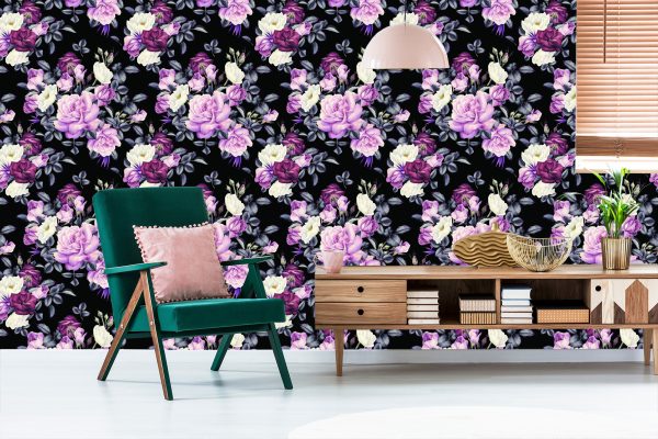 Behang Rozen In Donkere Kleuren - Afbeelding 6