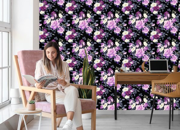 Behang Rozen In Donkere Kleuren - Afbeelding 7