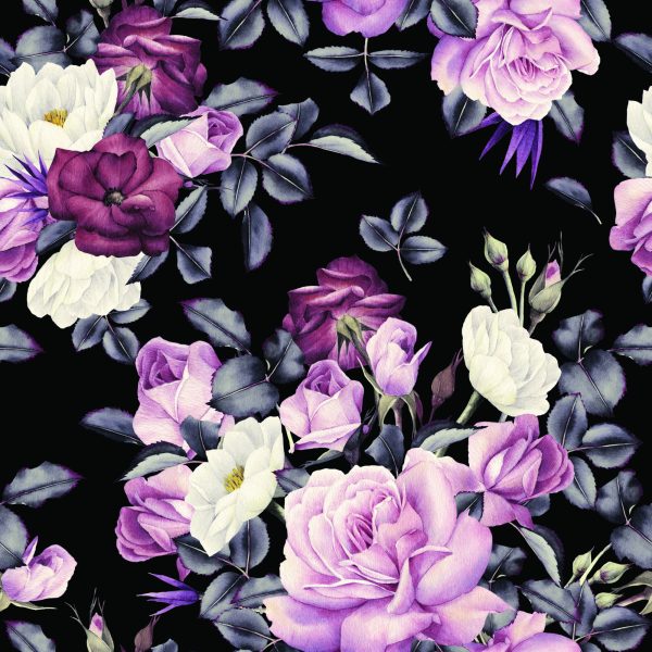 Behang Rozen In Donkere Kleuren - Afbeelding 2