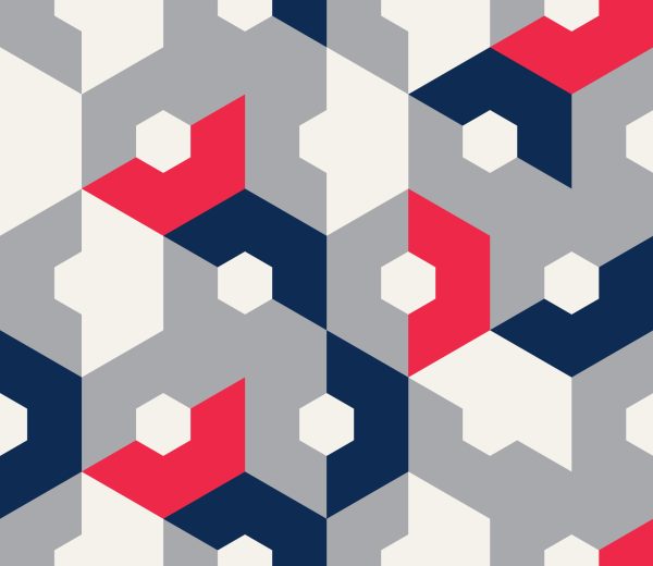 Behang Geometrisch - Abstracte Zeshoeken - Afbeelding 2
