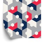 Behang Geometrisch - Abstracte Zeshoeken