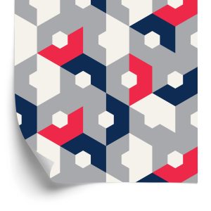 Behang Geometrisch - Abstracte Zeshoeken
