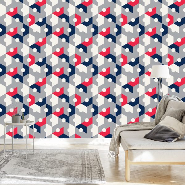 Behang Geometrisch - Abstracte Zeshoeken - Afbeelding 3