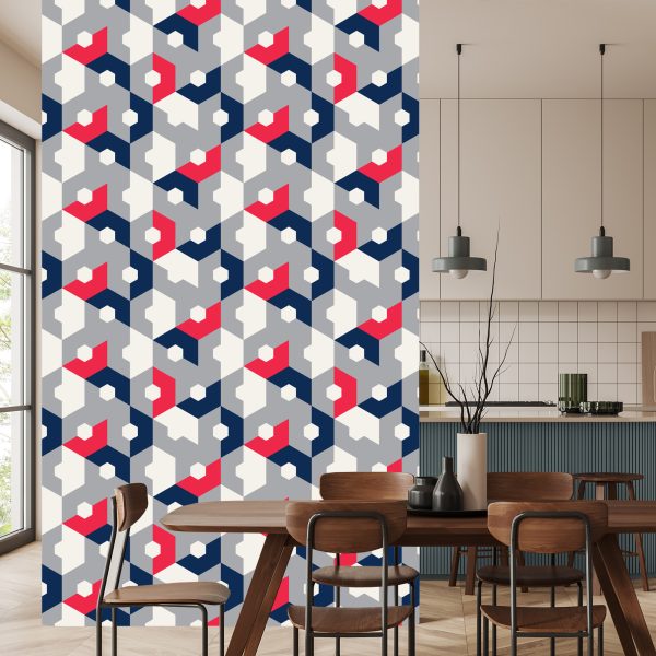 Behang Geometrisch - Abstracte Zeshoeken - Afbeelding 4