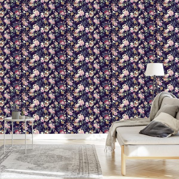 Behang Vintage Bloemen - Afbeelding 3