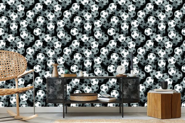 Behang Optische 3D-Voetbal Voor Kinderkamer - Afbeelding 5