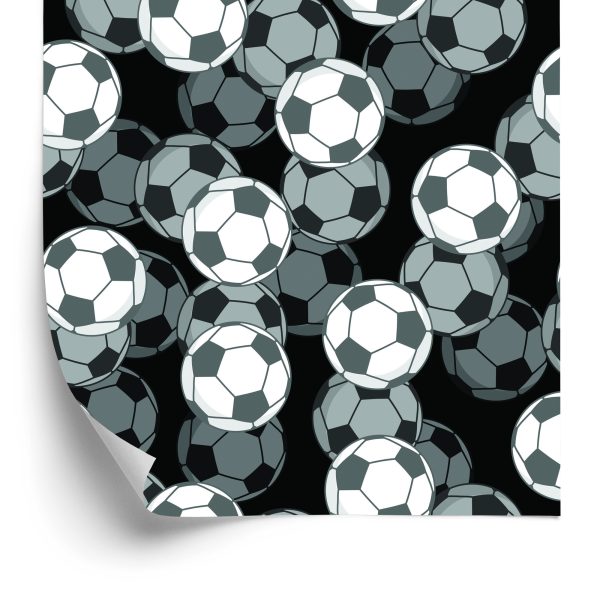 Behang Optische 3D-Voetbal Voor Kinderkamer