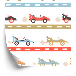 Behang In Auto's Die Naar De Babykamer Racen
