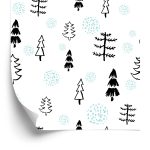 Behang Bosbomen, Kerstbomen Voor Een Kinderkamer