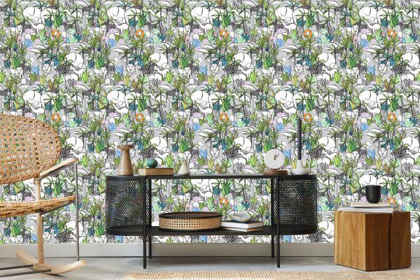 Behang Voor Kinderen - Savanne Wilde Dieren - Afbeelding 5