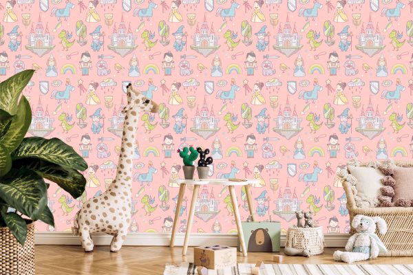 Behang Sprookjes Regenboogprinses Voor De Kinderkamer - Afbeelding 5