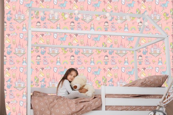 Behang Sprookjes Regenboogprinses Voor De Kinderkamer - Afbeelding 7