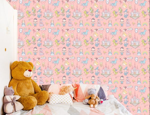 Behang Sprookjes Regenboogprinses Voor De Kinderkamer - Afbeelding 6