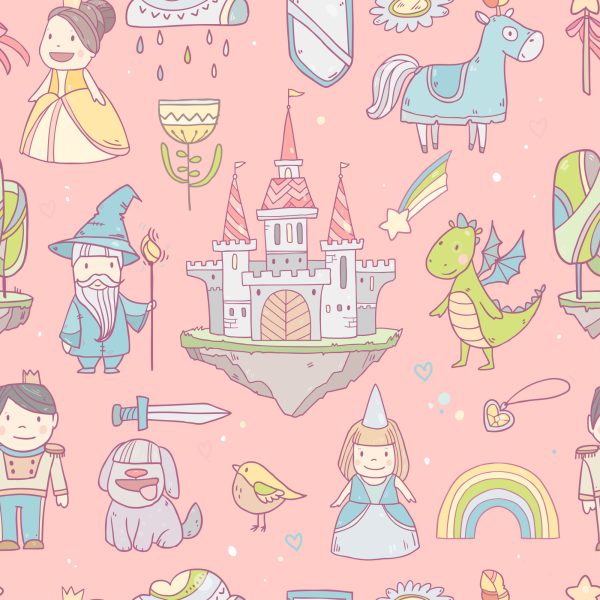 Behang Sprookjes Regenboogprinses Voor De Kinderkamer - Afbeelding 2