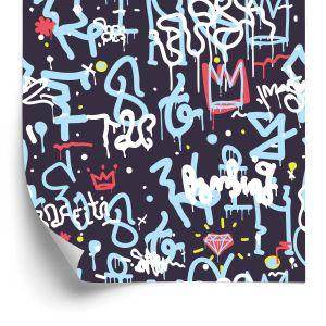 Behang Graffiti Met Diamanten