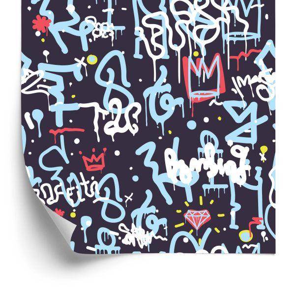 Behang Graffiti Met Diamanten