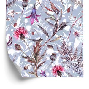 Behang Aquarel Wilde Bloemen