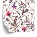 Behang Aquarel Wilde Bloemen