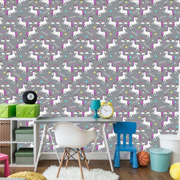 Behang Voor Kinderen - Regenboogeenhoorns - Afbeelding 4