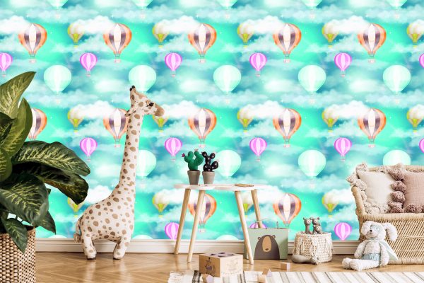 Behang Ballonnen Achter De Wolken - Afbeelding 5