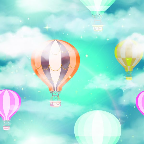 Behang Ballonnen Achter De Wolken - Afbeelding 2