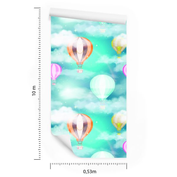 Behang Ballonnen Achter De Wolken - Afbeelding 8
