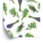 Behang Lavendel Tussen Kruiden