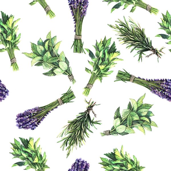 Behang Lavendel Tussen Kruiden - Afbeelding 2