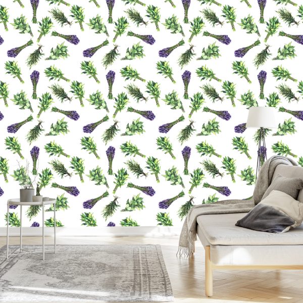 Behang Lavendel Tussen Kruiden - Afbeelding 3
