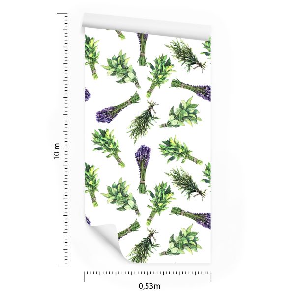 Behang Lavendel Tussen Kruiden - Afbeelding 8