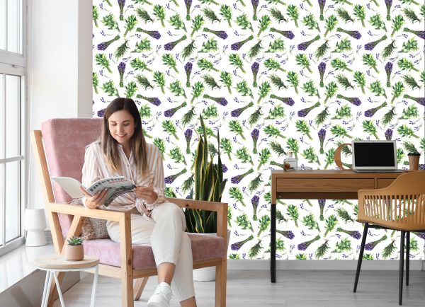 Behang Lavendel Kruiden - Afbeelding 7