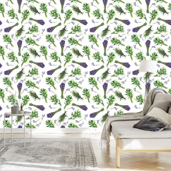 Behang Lavendel Kruiden - Afbeelding 3