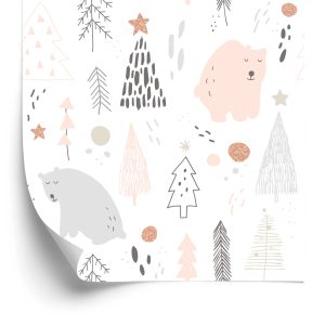 Behang Voor Kinderen - Slapende Beren