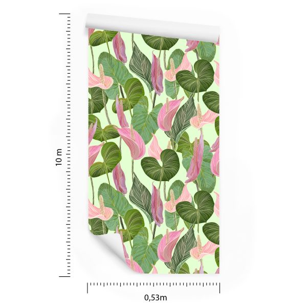 Behang Kleurrijke Bladeren En Bloemen - Afbeelding 8