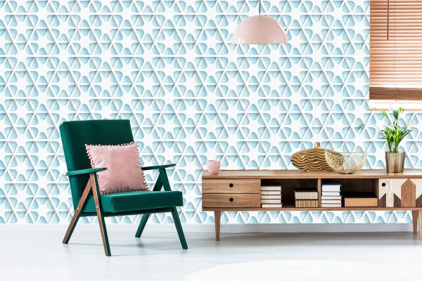 Behang Optische Geometrische 3D Voor De Slaapkamer - Afbeelding 6