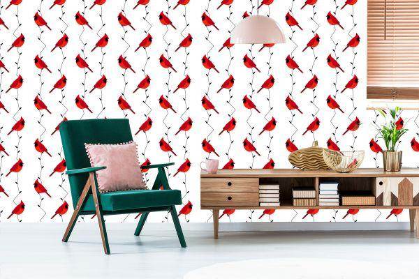Behang Prachtige Kleurrijke Vogels - Afbeelding 6